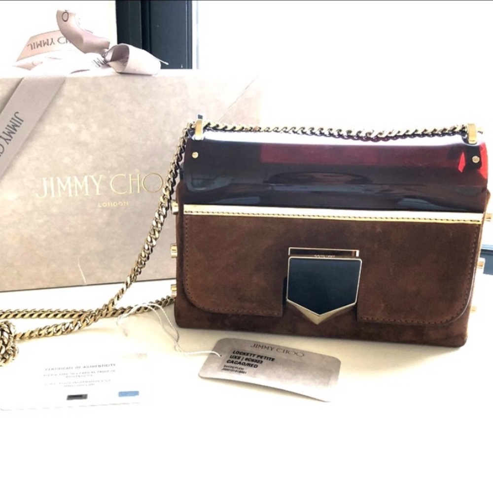 Jimmy Choo petite lockett crossbody bag brownsuede - Picture 4 of 8